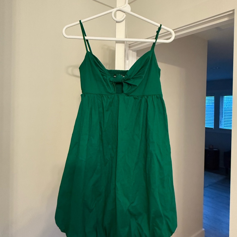 Green Spaghetti Strap Dress